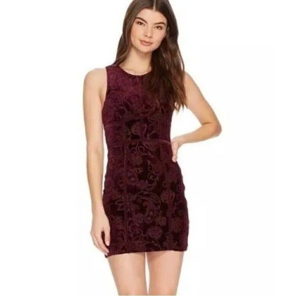 Intimately Free People Velvet Bodycon Dress Burnout Babe